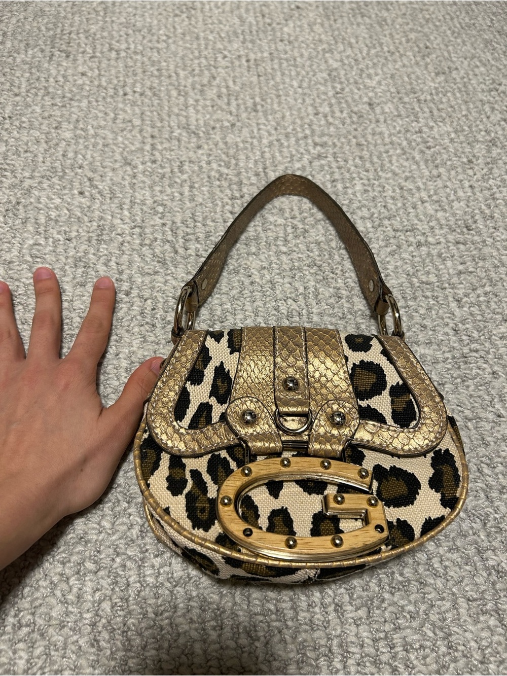 Guess Leopard-Pattern Mini Bag - Picture 3 of 4